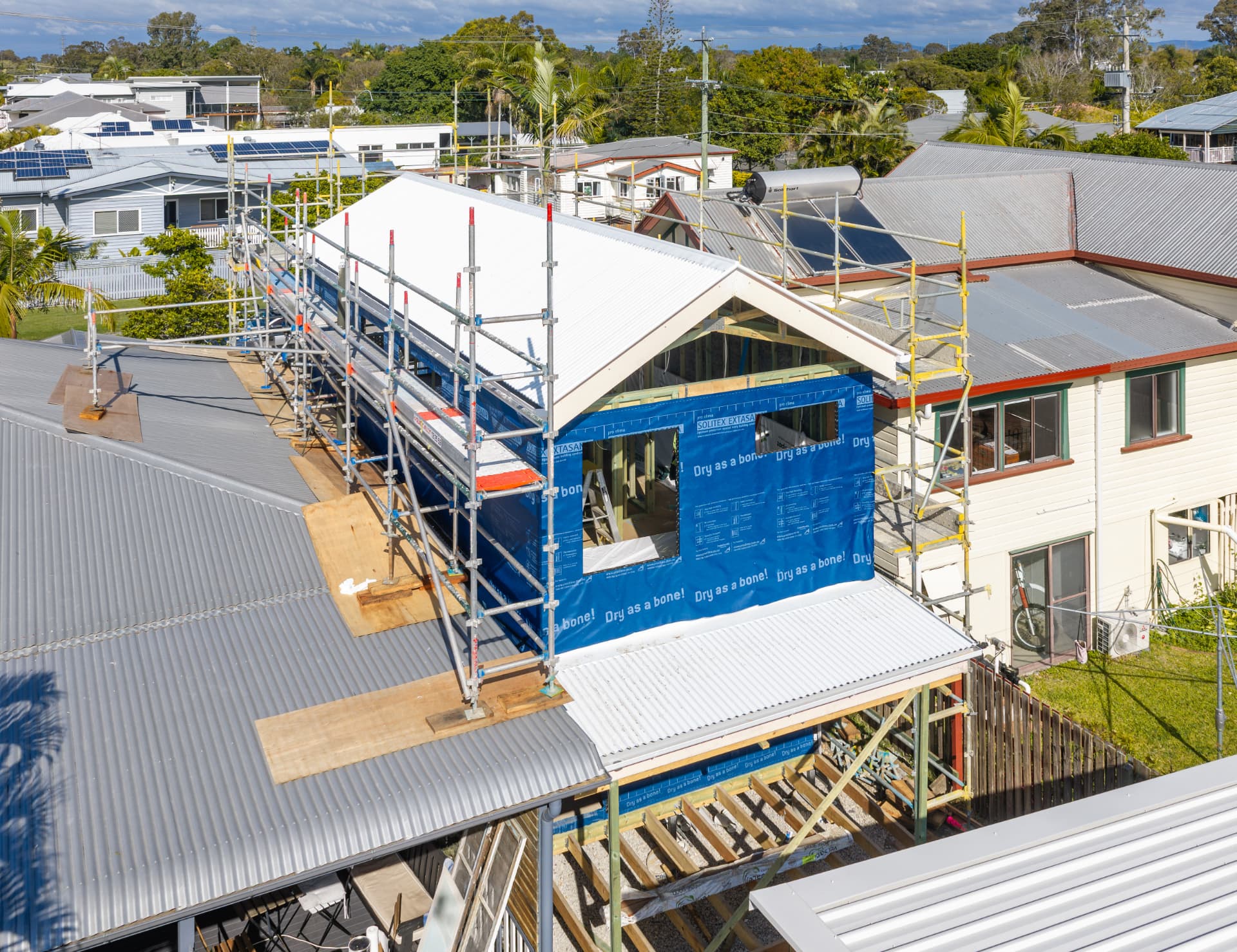 Holstruct Projects second-storey home extension under construction in Deagon, Brisbane
